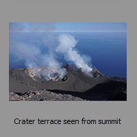 Crater terrace seen from summit